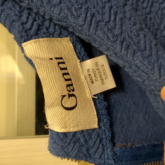 Ganni Anthropologie blue dress size medium - Picture 2 of 4